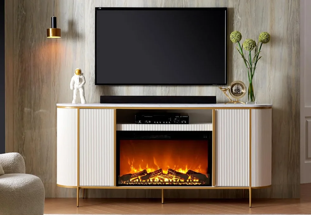 electric fireplace and tv stand